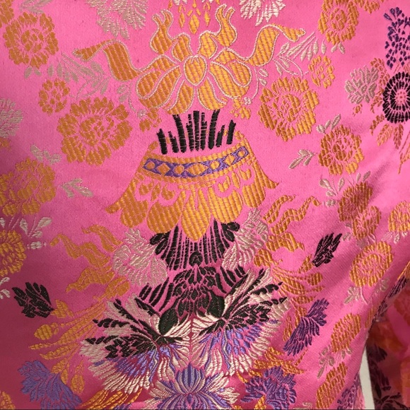 Anthropologie Elevenses Asian pattern Silk Jacket - Picture 5 of 8